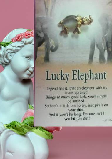 Lucky Elephant Angel Pin image 0